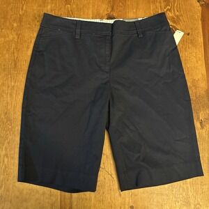 NWT TALBOTS NAVY‎ PERFECT SHORT Mid-Rise Inseam 10.5" SIZE 4 NEW